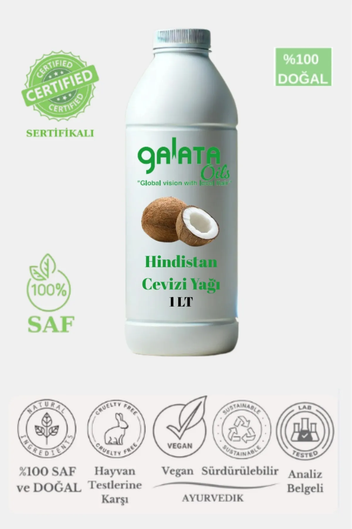 Hindistan Cevizi Yağı toptan doğal yağ - Cocos nucifera